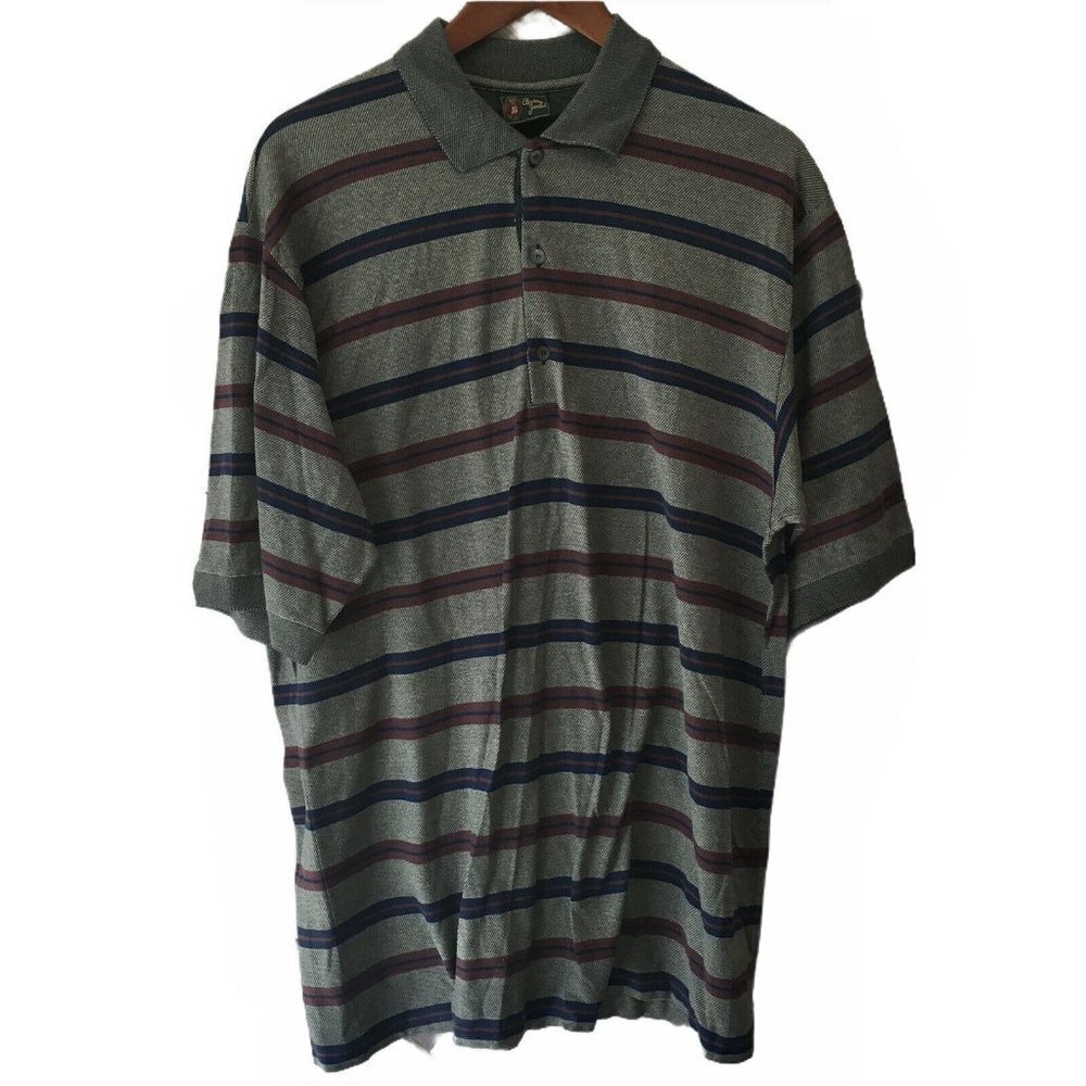 Vintage 90s Bobby Jones Mens Size Large Golf Polo Shirt Cotton Lightweight Italy